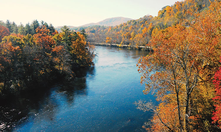 The French Broad River is the 218-mile aquatic heart of Western North Carolina.