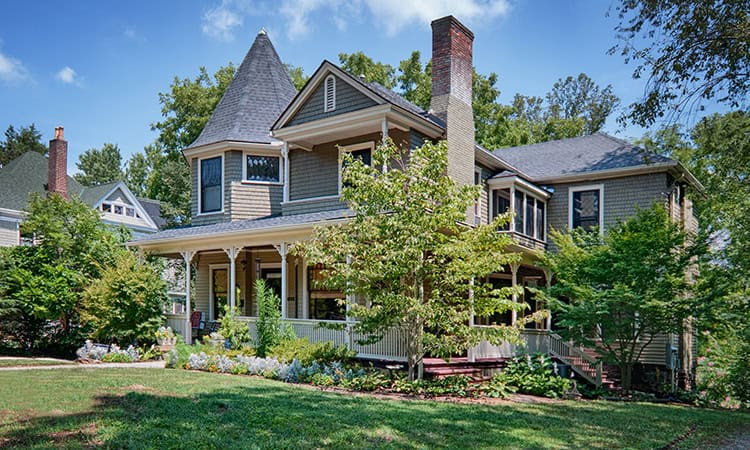 Victorian, Queen Anne, and Arts & Crafts are popular home styles in Montford.